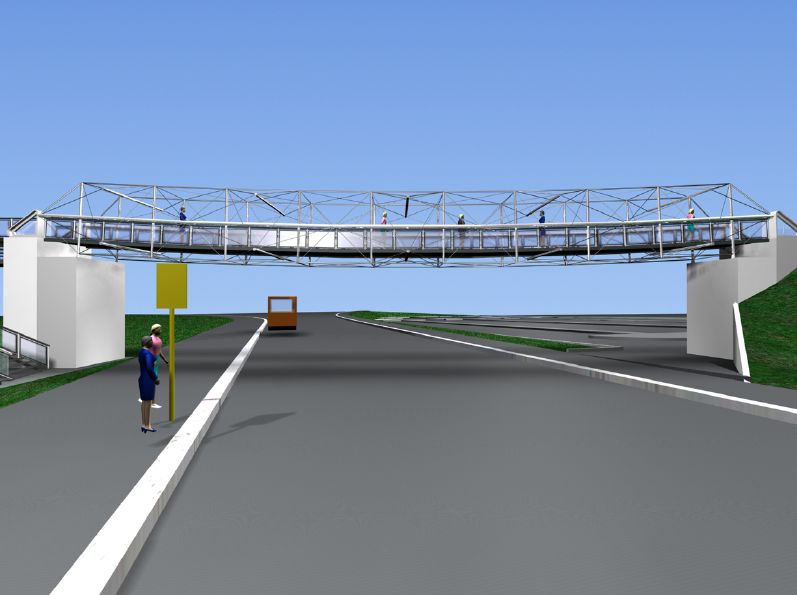 File:Bridge Footbridge Passerella TorVergata, Rome site.jpg